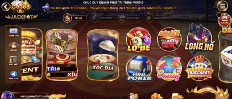 Sôi động cùng kho game khủng Go365 Vin