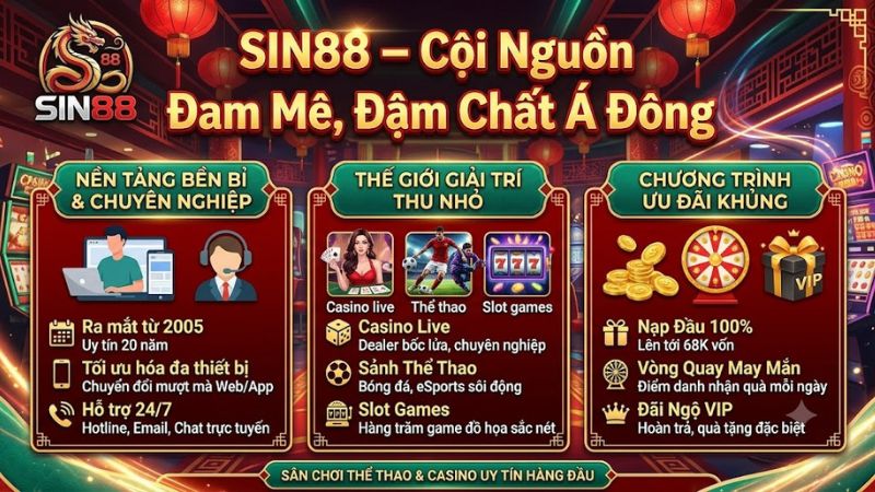 SIN88 – Cội Nguồn Đam Mê, Đậm Chất Á Đông SIN88 – Cội Nguồn Đam Mê, Đậm Chất Á Đông
